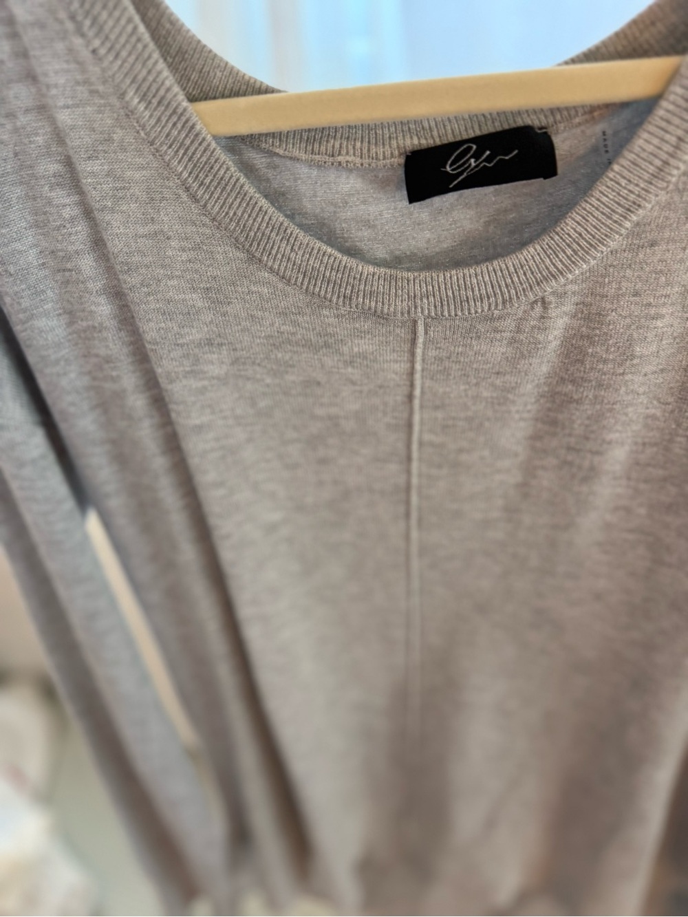 Everyday Scoop Neck Lightweight Sweater Top in gray - Picture 5 of 6